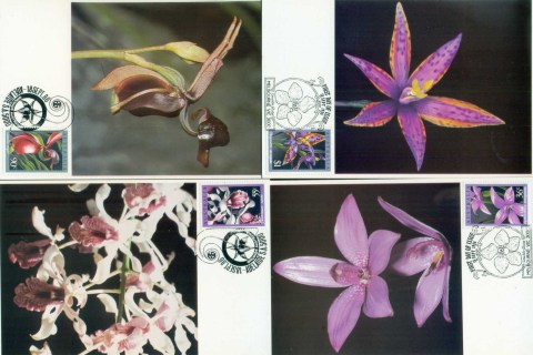 Australia-1986-Native-Orchids-4x-Maxicards-lot80468