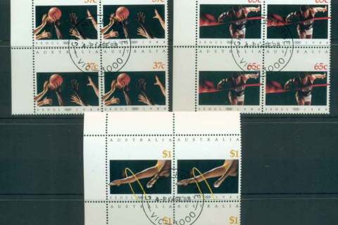 Australia-1988-Seoul-Olympics-Blk-4-CTO-lot52209