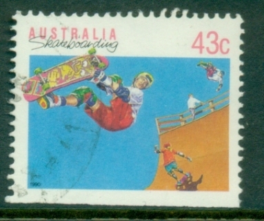 Australia-1990-Sports-43c-ex-booklet-FU_2