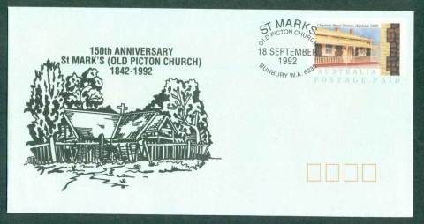 Australia-1992-St-Marks-Old-Picton-Church-Pictorial-Postmark-FDI-PSE-lot52262