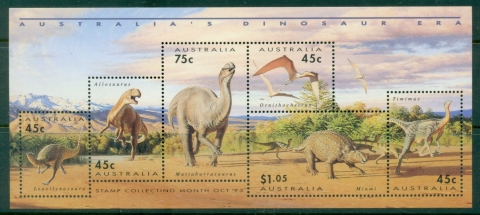 Australia-1993-Australian-Dinosaur-Era-MS-MUH