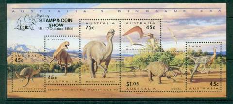 Australia-1993-Dinosaurs-MS-Opt-Sydney-Stamp-Coin-Show-MUH-Lot27058