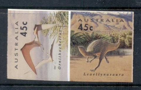 Australia-1993-Dinosaurs-PS-pe-ex-booklet-MUH