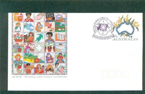 Australia-1993-Working-with-Women-Worldwide-Pictorial-Postmark-FDI-PSE-lot52290