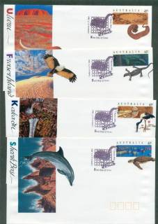 Australia-1993-World-Heritage-Sites-Pictorial-Postmark-FDI-4xPSE-lot52296