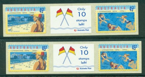 Australia-1994-Lifesaving-label-PS-2-pr-MUH-Lot18526