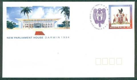 Australia-1994-New-Parliament-House-Darwin-Pictorial-Postmark-FDI-PSE-lot52300