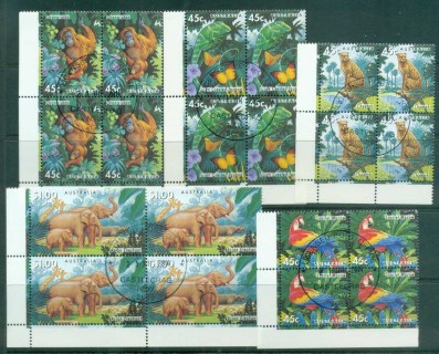 Australia-1994-Zoos-Blks-4-FU-lot81805