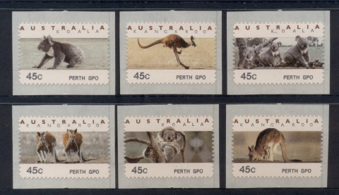 Australia-1995-CPS-Koalas-Kangaroos-PERTH-GPO-MUH