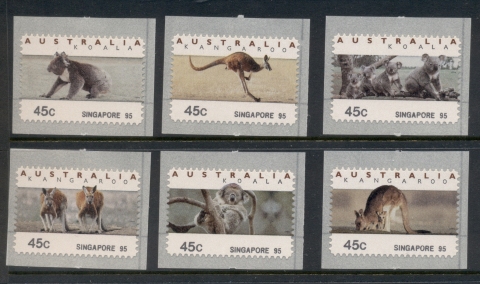 Australia-1995-CPS-Koalas-Kangaroos-SINGAPORE-95-MUH