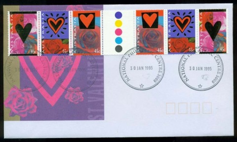 Australia-1995-Valentines-Day-Gutter-FDC-Lot19555