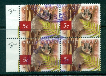 Australia-1996-5c-Leadbeaters-Possum-1K-Blk-4-FU-lot34485