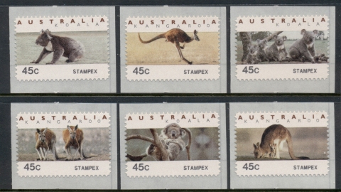 Australia-1996-CPS-Koalas-Kangaroos-STAMPEX-MUH