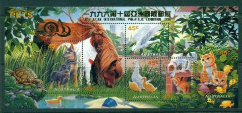 Australia-1996-Pets-MS-Opt-Taipei-MUH-Lot27075