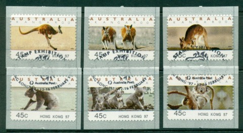 Australia-1997-Koalas-Roos-CPS-Hong-Kong-97-CTO-Lot18631