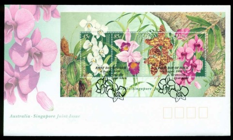 Australia-1998-Native-Orchids-MS-FDC-Lot19486