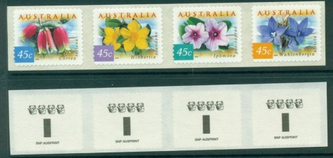 Australia-1999-Coastal-Flowers-Strip-SNP-4K-PS-MUH-Lot18593