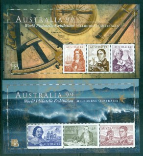 Australia-1999-Navigators-Perfin-A99-2xMS-MUH-lot81184