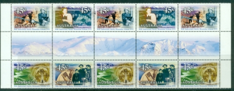 Australia-1999-Snowy-Mountains-Scheme-50th-Anniversary-Gutter-block-MUH