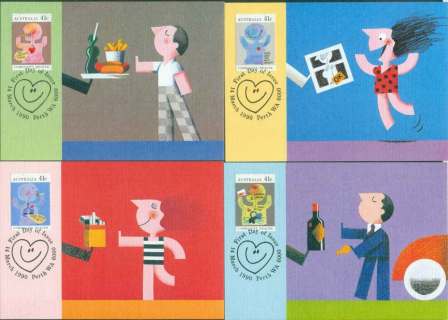 Australia-1990-Community-Health-Maximum-Cards-4-lot49209