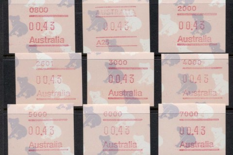 Australia-1990-Koala-FRAMS-PC-Set-MUH