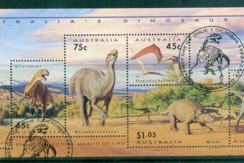 Australia-1993-Dinosaurs-MS-FU