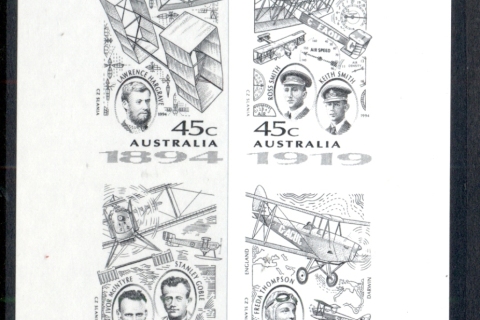 Australia-1994-Aviation-feats-Aeropex-Black-Print-sheet-MUH