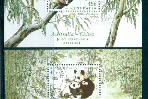 Australia-1995-Koala-Panda-2x-MS-FDI-CTO-lot52105