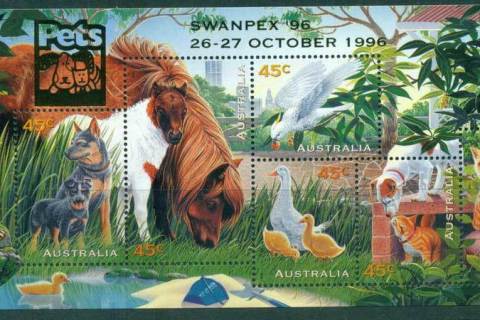 Australia-1996-Pets-MS-Opt-Swanpex-MUH-Lot27076