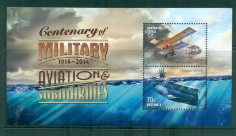 Australia-2014-Centenary-of-Military-Aviation-Submarines-MS-MUH-lot81785