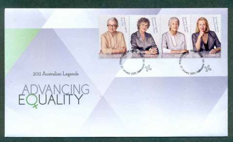 Australia-2011-Australian-Legends-Advancing-Equality-FDC-lot50620