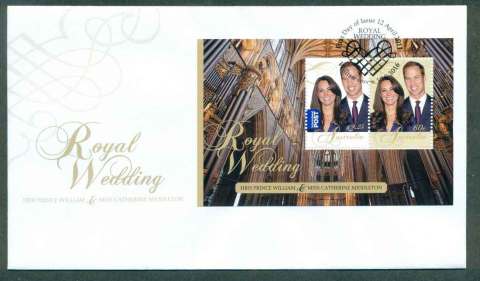 Australia-2011-Royal-Wedding-MS-FDC-lot50630