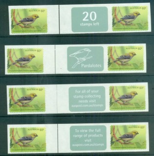 Australia-2013-Australian-Pardalotes-60c-PS-Coil-label-prs-MUH-lot77137