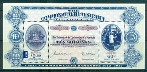 Australia-2013-First-Commonwealth-Banknote-Centenary-MS-MUH