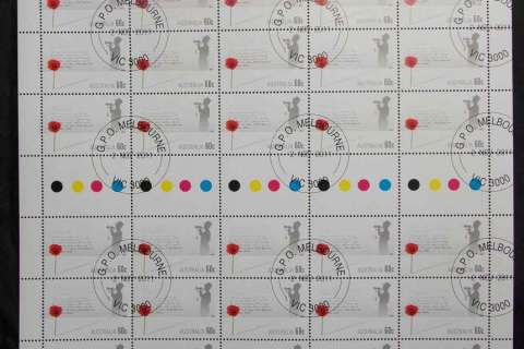 Australia-2011-60c-Rememberance-CTO-Sheet