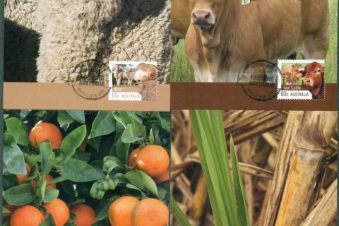 Australia-2012-Farming-Australia-4x-Maxi-cards-lot54486