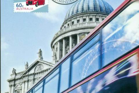 Australia-2012-London-Olympics-Bus-1x-Maxi-card-lot54477
