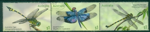 Australia-2017-Stamp-Collecting-Month-Dragonflies-strip-3-FU