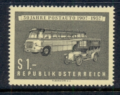 Austria-1957-Postal-Motor-Coach-Service-MUH