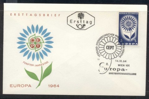 Austria-1964-Europa-Daisy-of-Petals-FDC