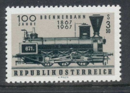 Austria-1967-Brenner-Pass-Railroad-Cent-MUH