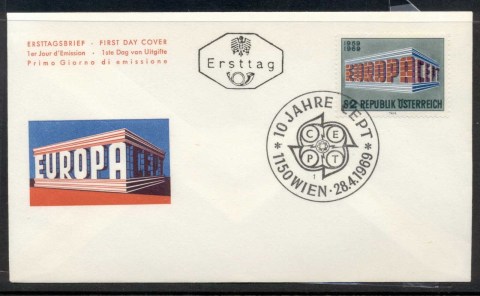 Austria-1969-Europa-Building-FDC