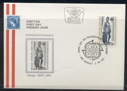 Austria-1974-Europa-Sculpture-FDC