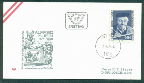 Austria-1977-Alfred-Kubin-FDC-lot32232