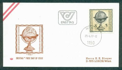 Austria-1977-Coronelli-Globe-FDC-lot32237