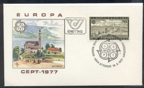 Austria-1977-Europa-Landscapes-FDC