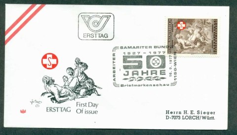 Austria-1977-The-Good-Samaritan-FDC-lot32239