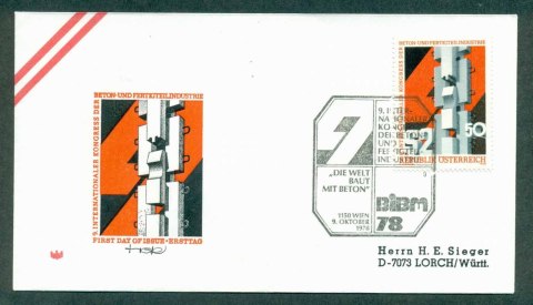 Austria-1978-Concrete-Prefabrication-FDC-lot32263