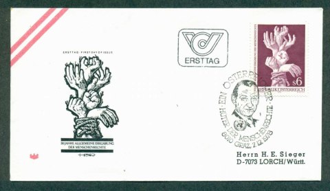 Austria-1978-Human-Rights-FDC-lot32270