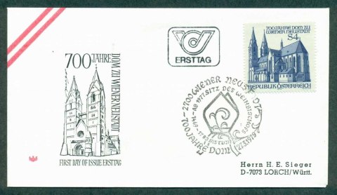 Austria-1978-Wiener-Neustadt-Cathederal-FDC-lot32277